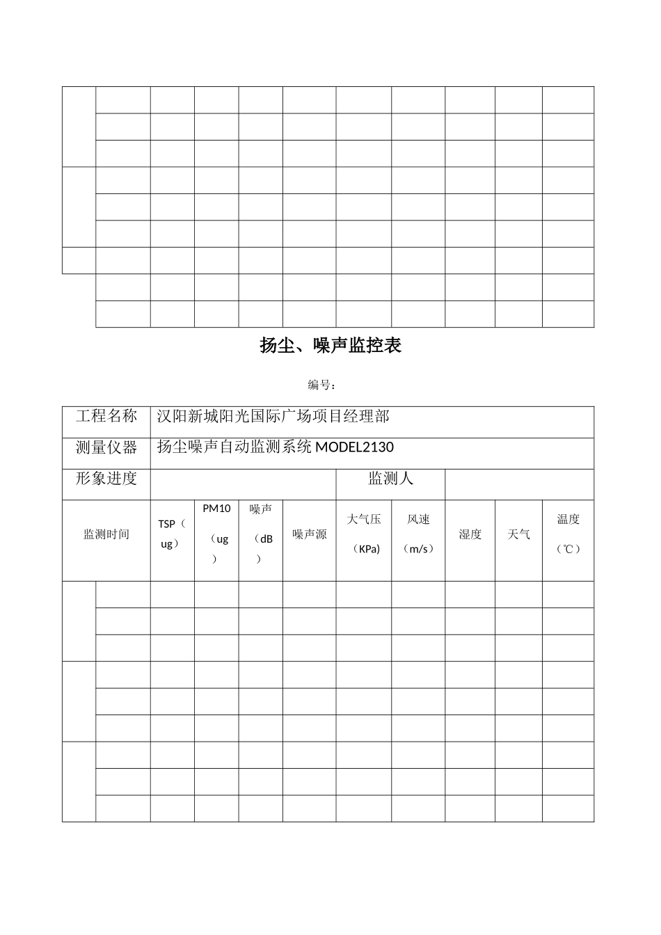 扬尘、噪声监测表_第2页