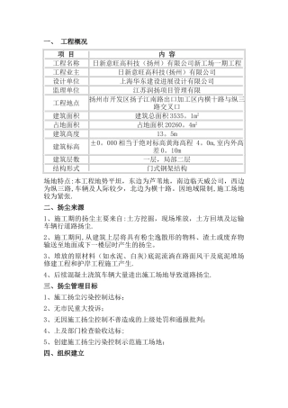 扬尘防治施工方案