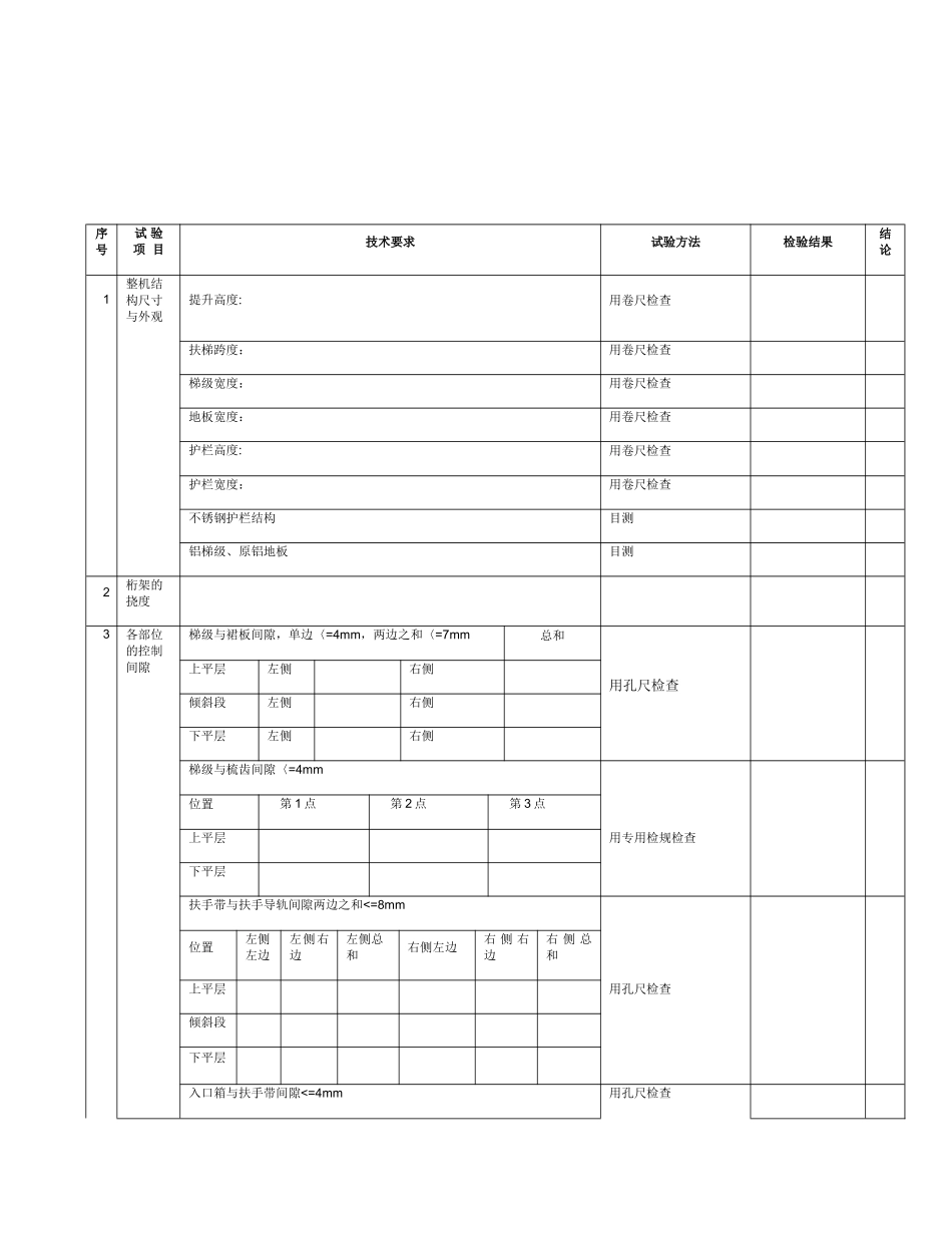 扶梯验收表格_第1页