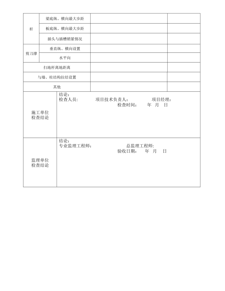 承插式钢管脚手架验收表_第2页