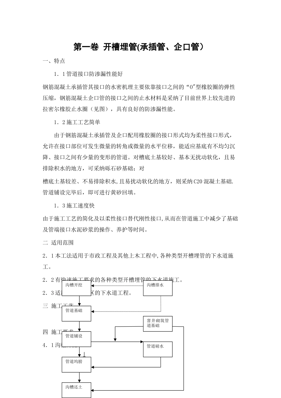 承插管企口管施工方案_第1页