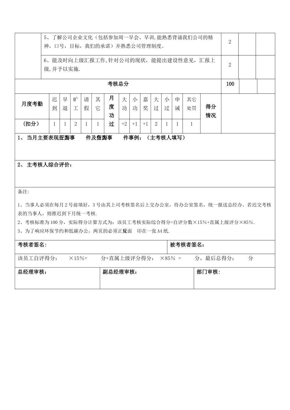 技术主管绩效考核表_第3页