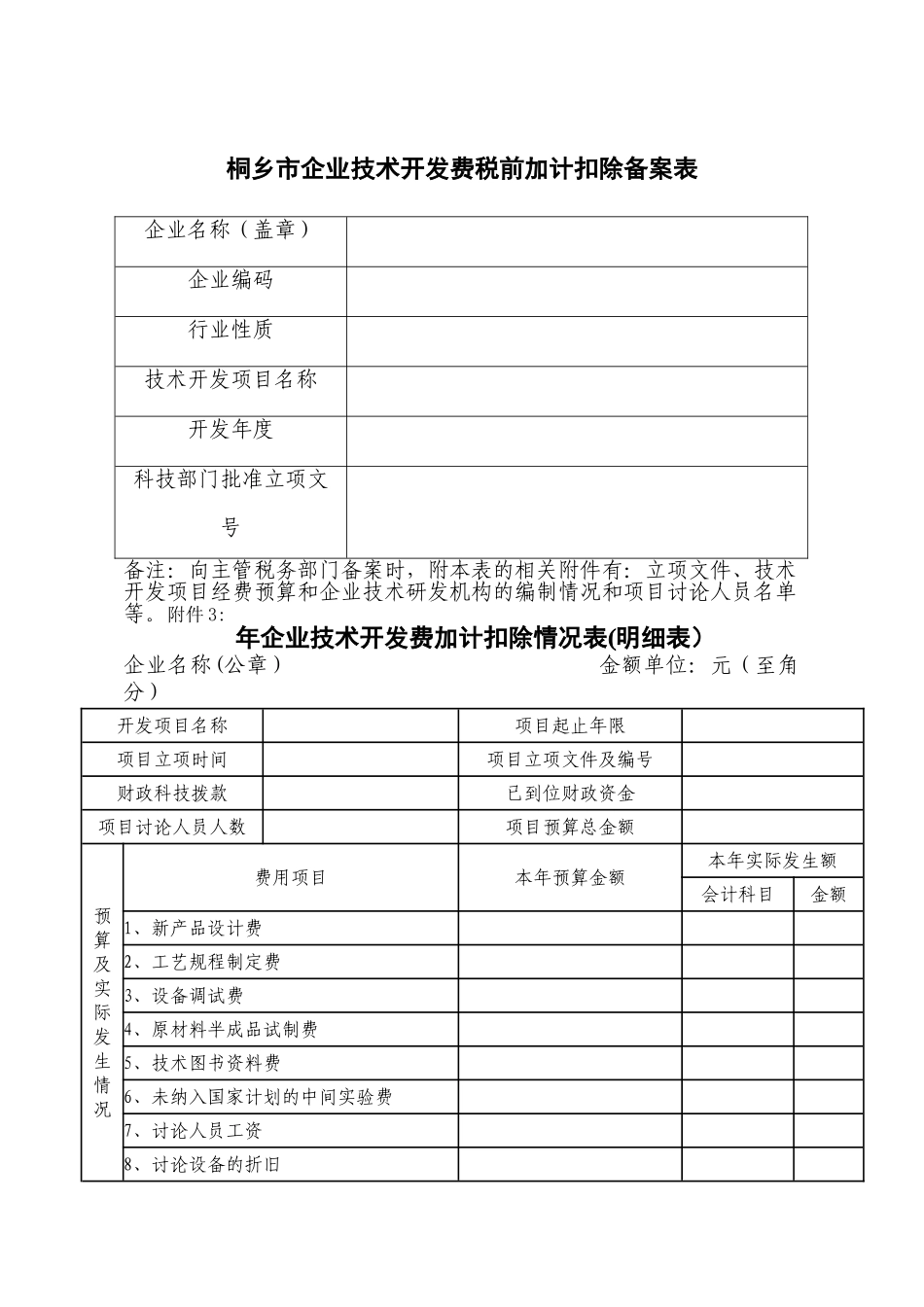 技术开发项目经费预算表_第2页