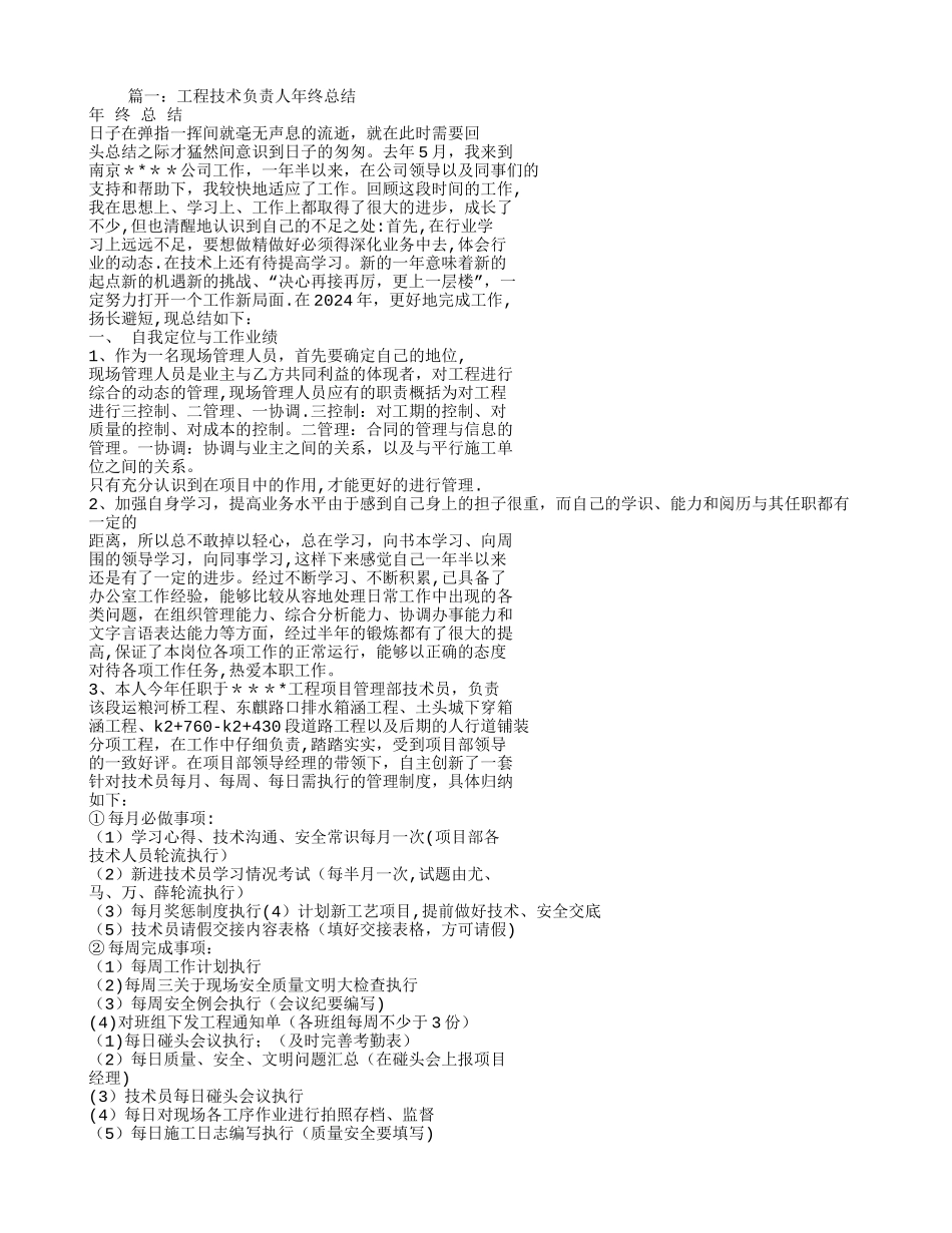 技术负责人工作总结_第1页