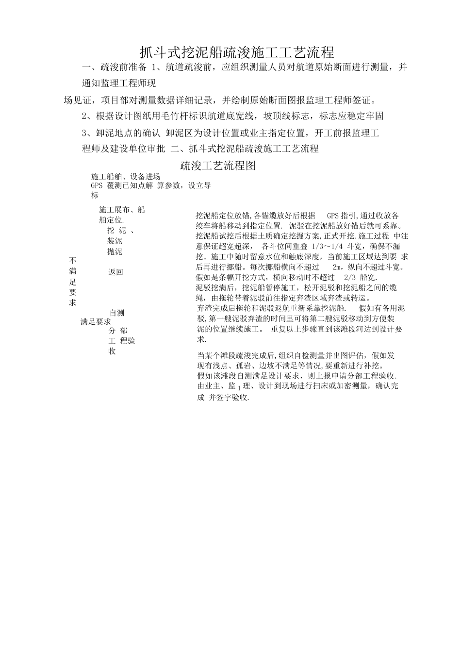 抓斗式挖泥船施工方案_第1页