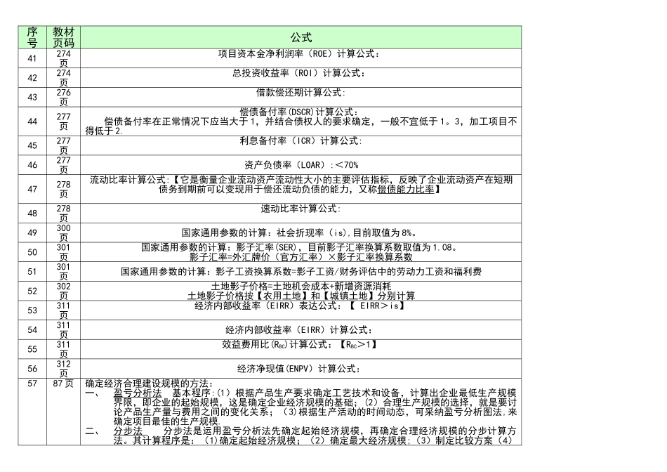 投资项目评估公式表_第3页