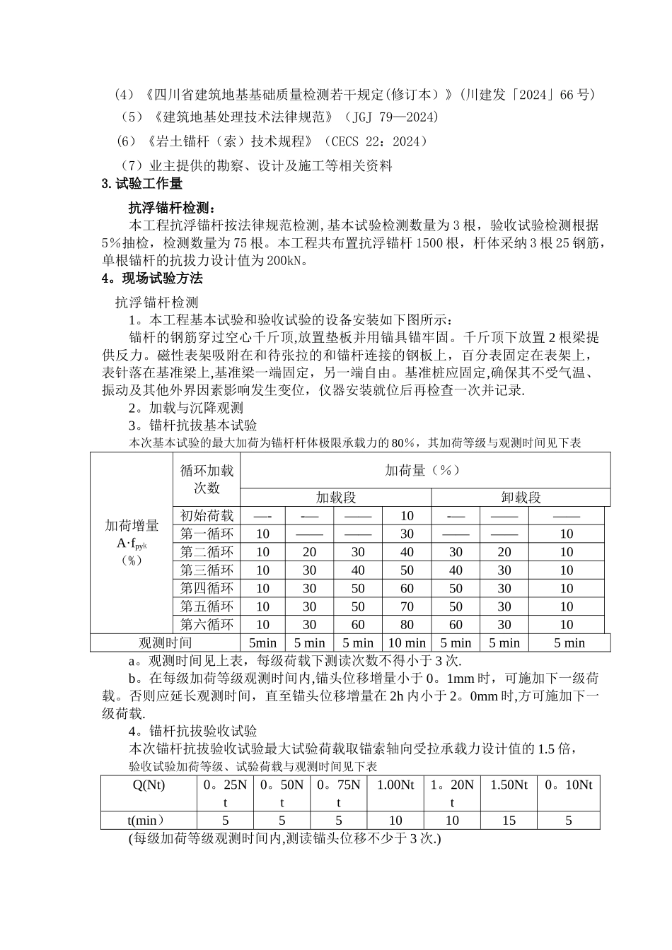 抗浮锚杆检测方案_第3页