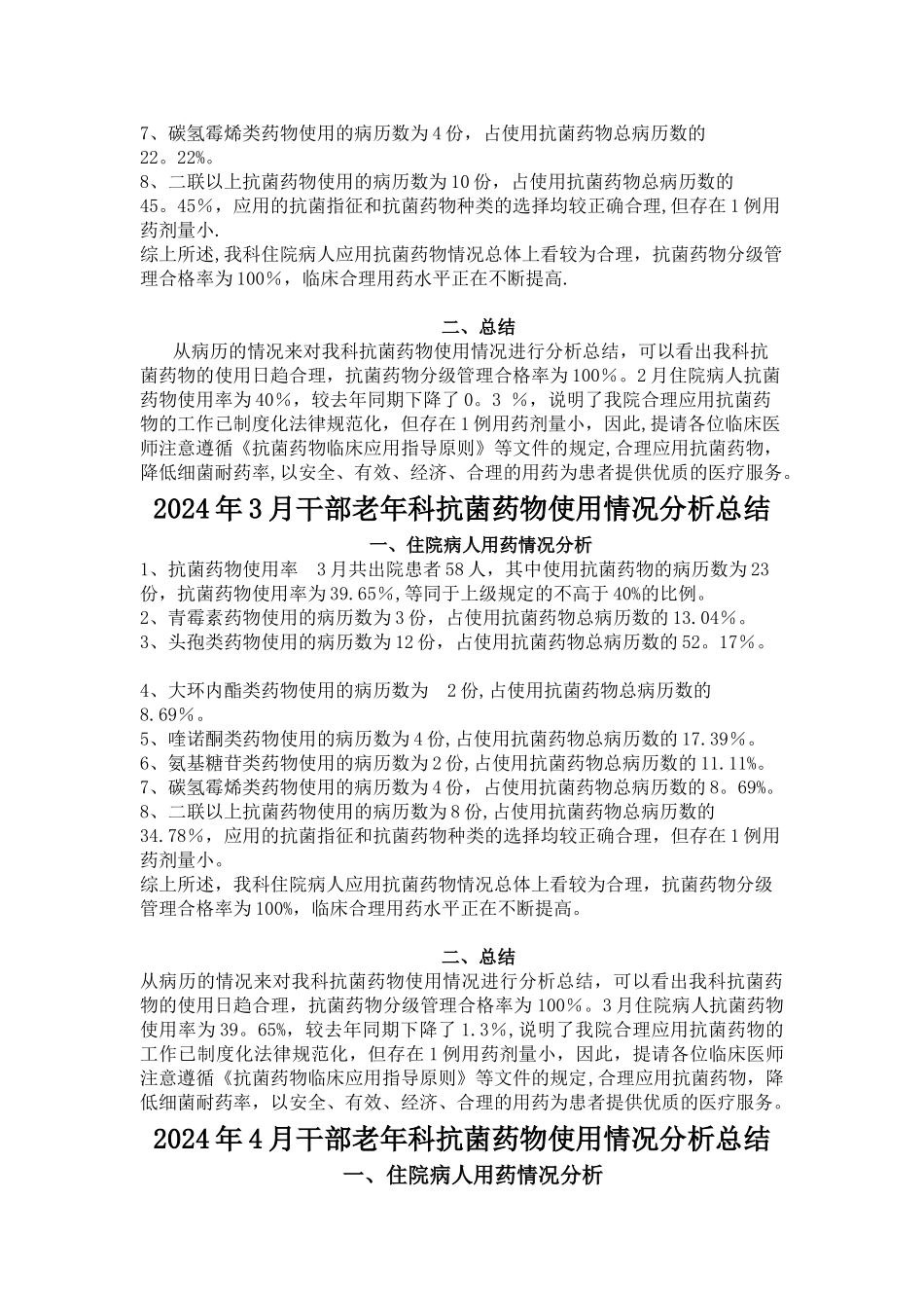 抗菌药物使用情况分析总结_第2页