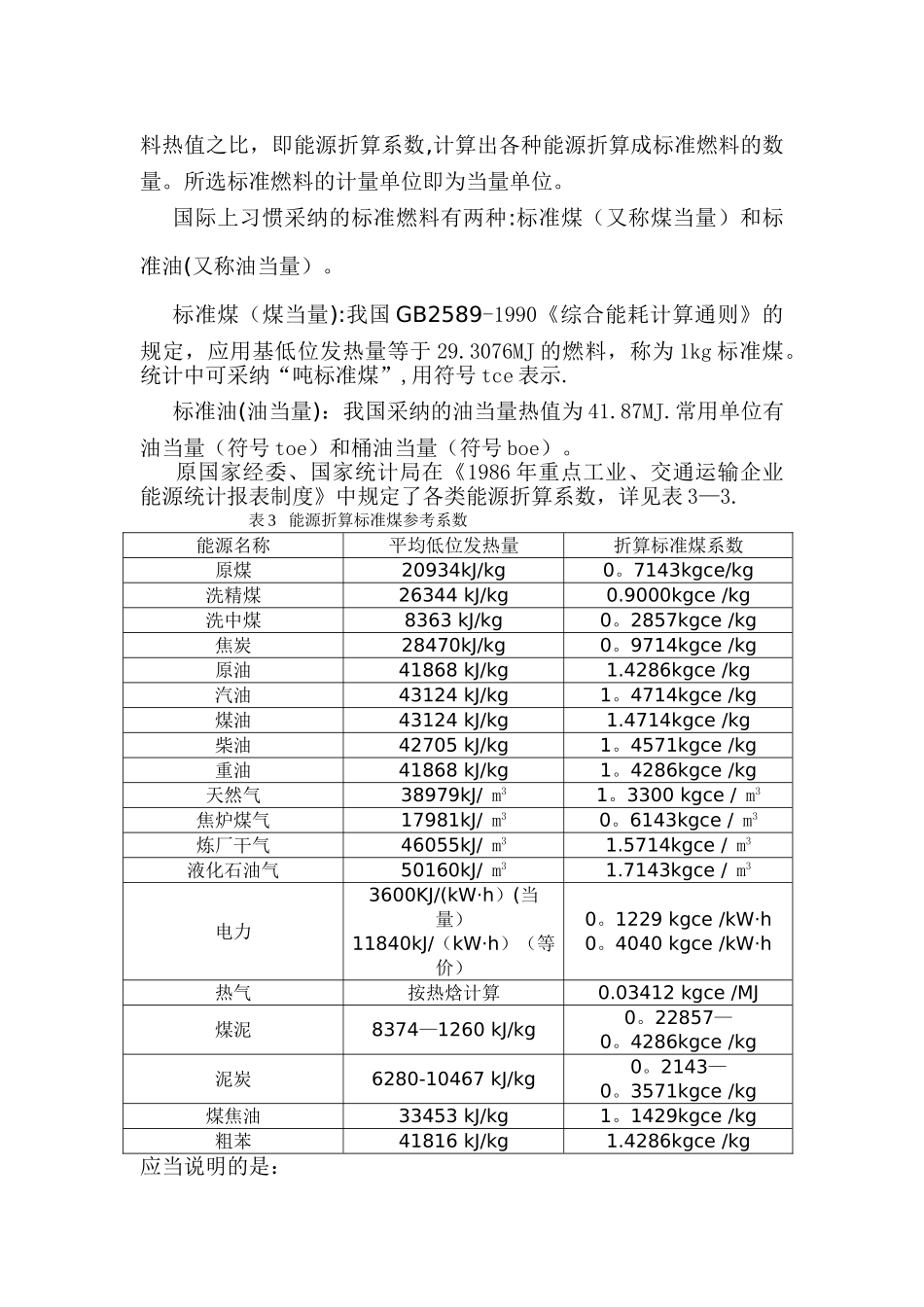 折标煤系数表_第2页
