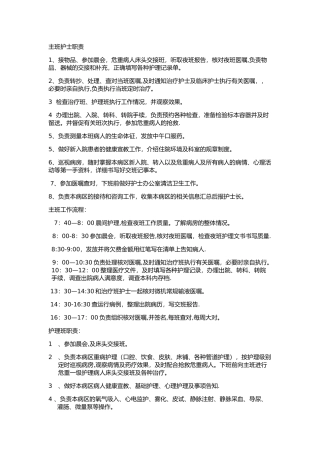 护士工作职责和流程