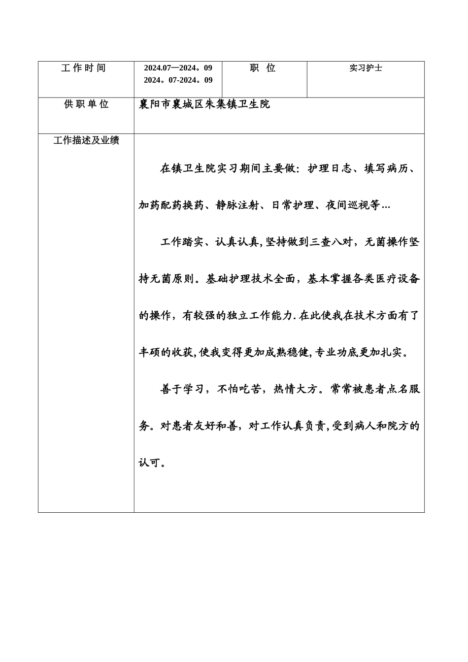 护士求职简历表格_第2页