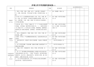 护理文件书写质量考核标准