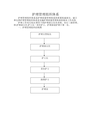 护理管理组织体系