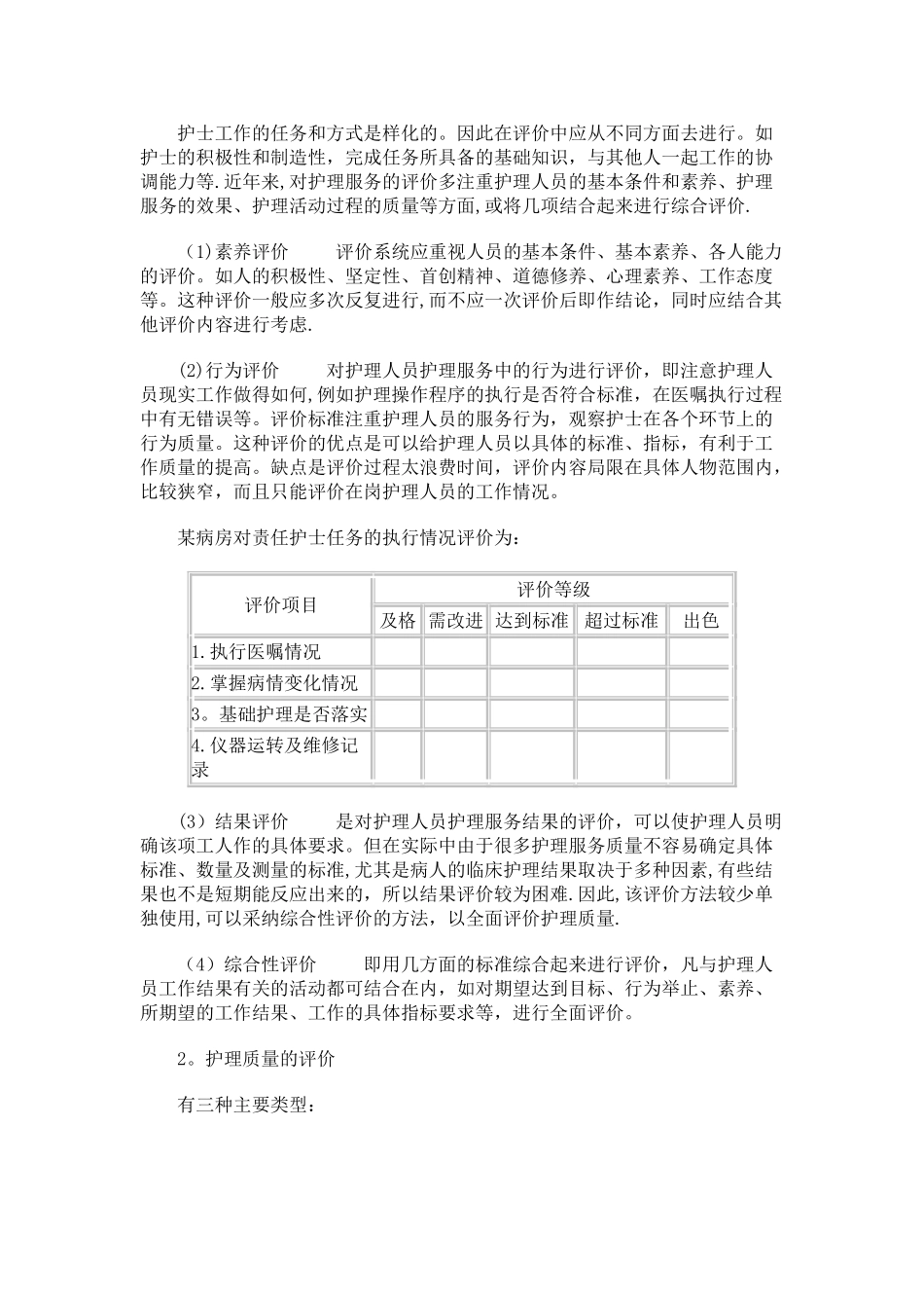 护理质量检查内容主要有_第2页