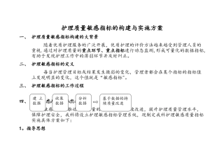 护理质量敏感指标的构建与应用