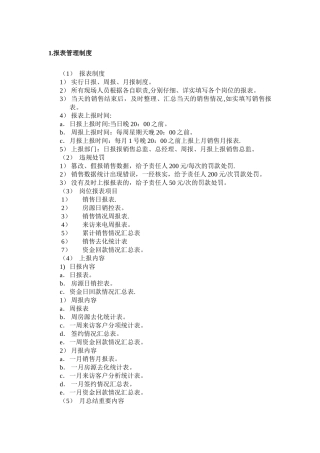 报表管理制度1