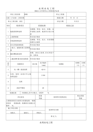 抹灰单元工程质量评定表