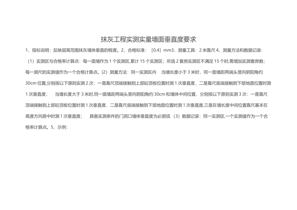 抹灰工程实测实量墙面垂直度要求_第1页