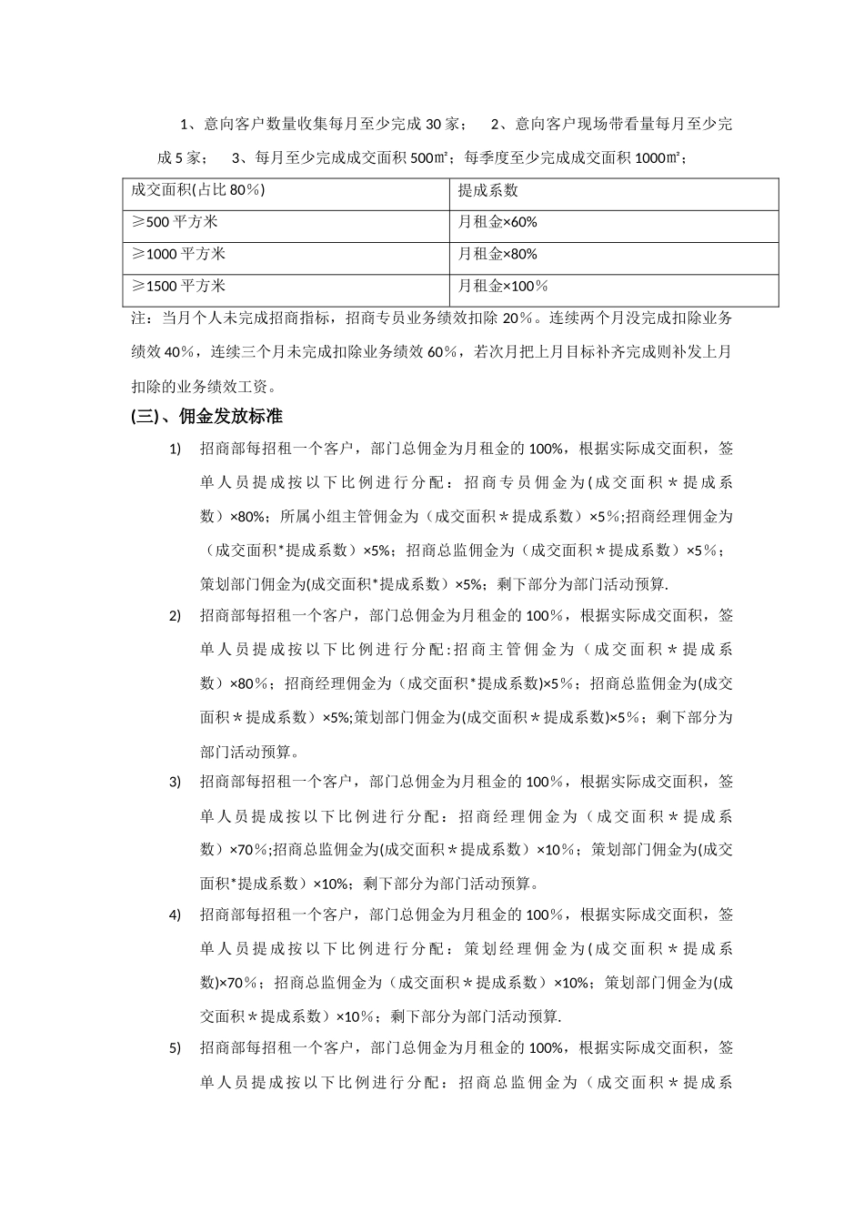 招商部绩效考核及管理制度_第3页