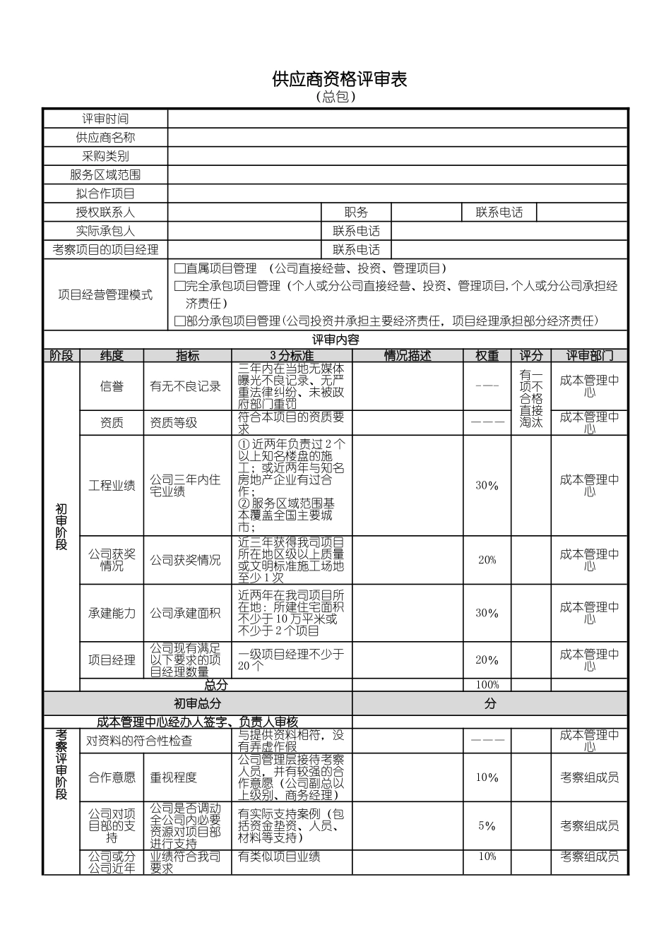 招标-采购-供应商资格评审表_第1页