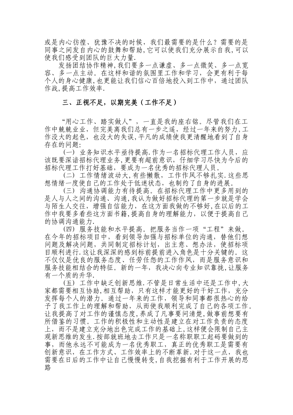 招标代理年终总结_第3页