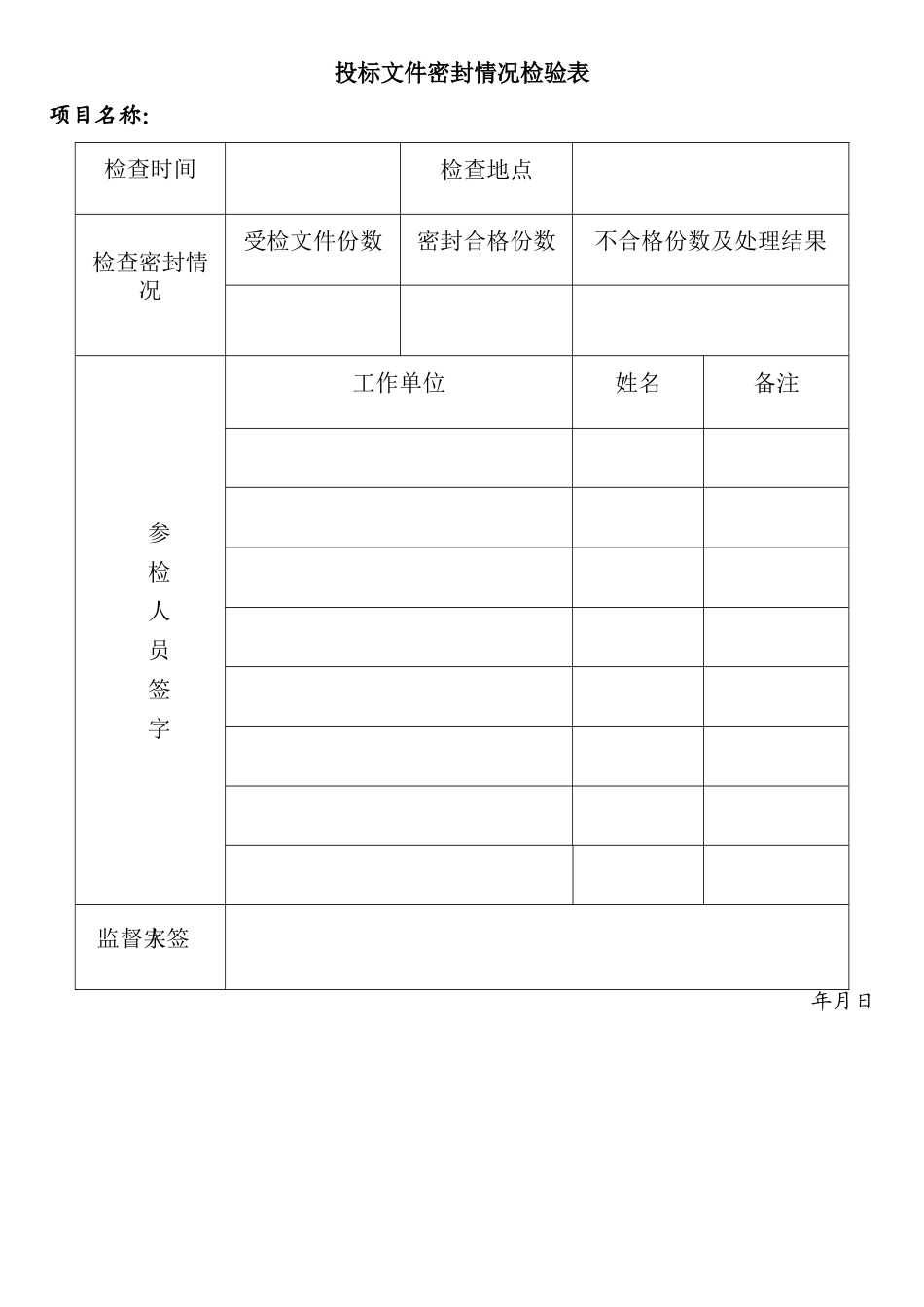 招标代理开标所需全套表格_第3页