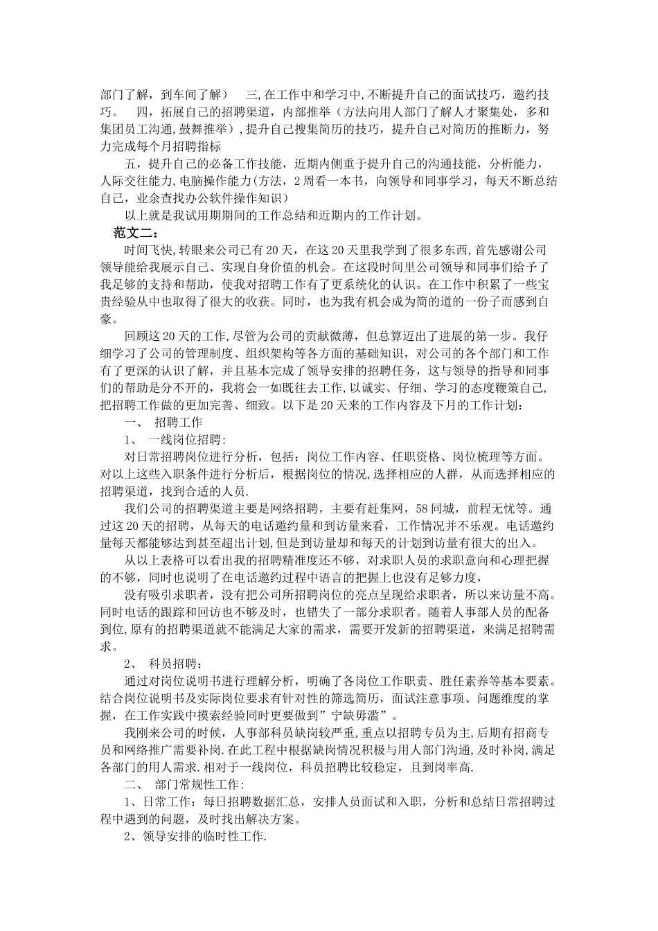 招聘工作总结_第2页