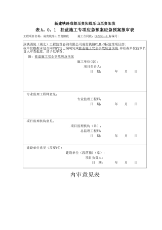 挂篮施工专项应急预案