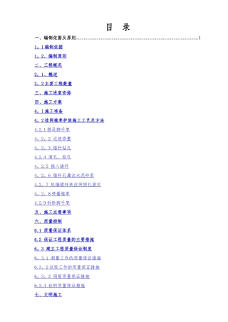 挂网植被护坡施工方案-