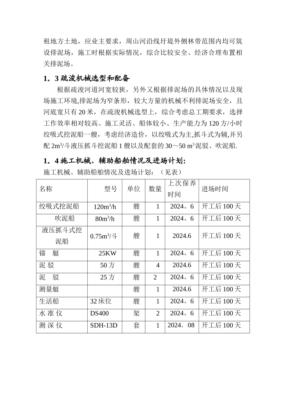 挖泥船施工方案_第3页