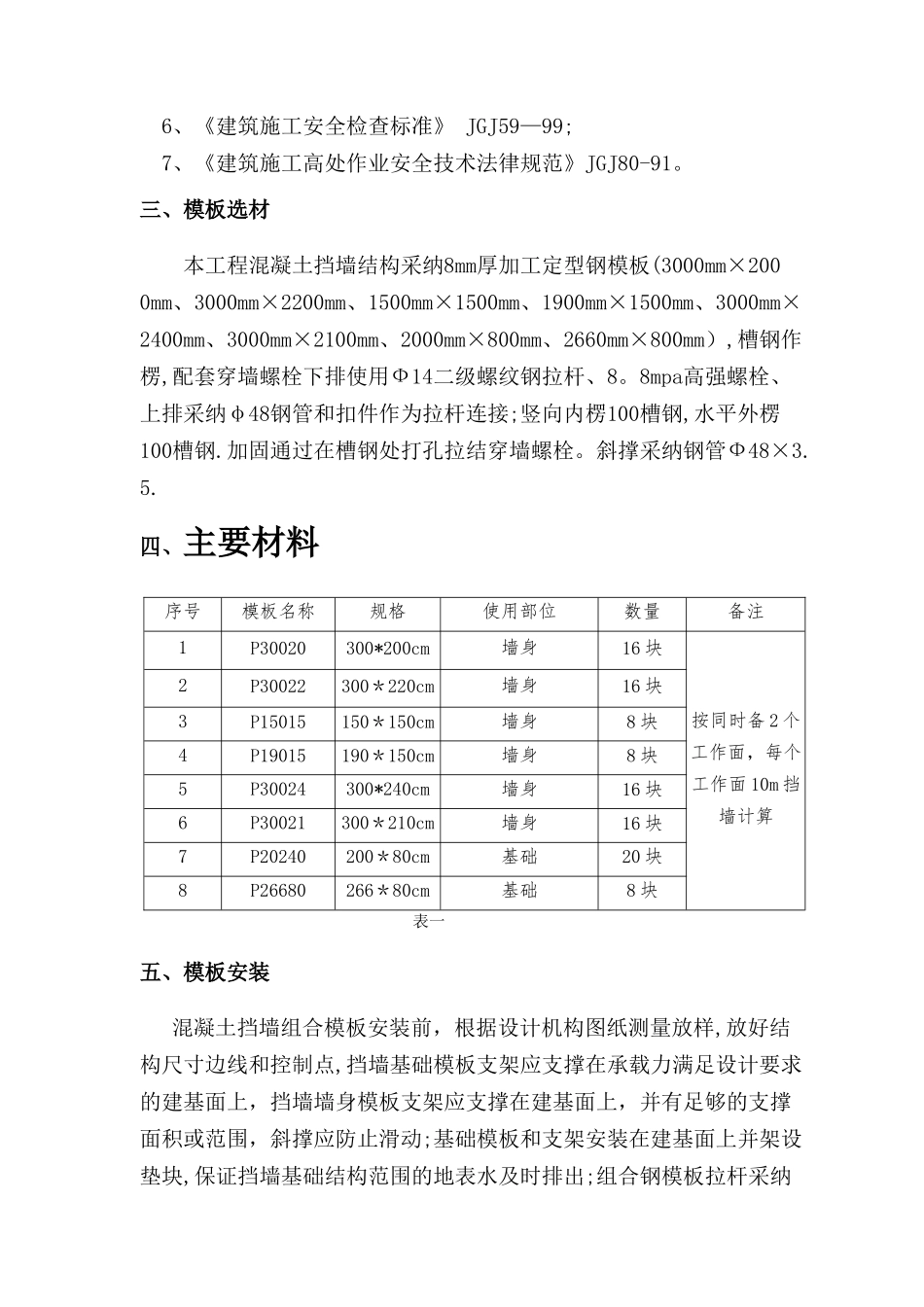 挡墙模板专项施工方案(最新版)_第2页