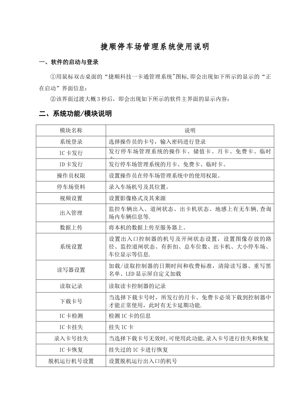 捷顺停车场管理系统_第1页
