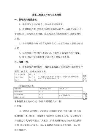 排水工程-施工-方案与技术措施