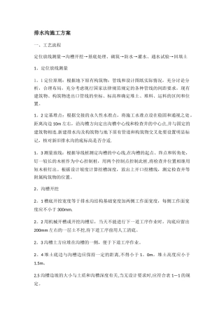 排水沟施工方案
