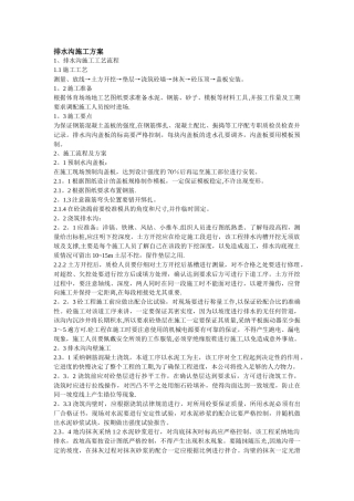 排水沟施工工艺流程