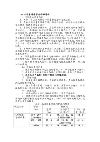 排水管道维护安全规程