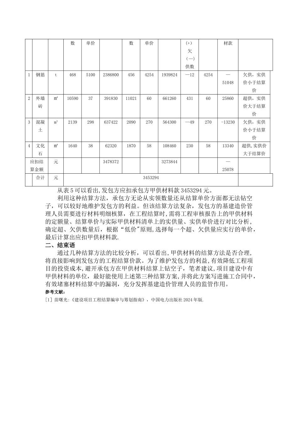 探析建设工程中甲供材料结算方式对工程造价的影响_第3页