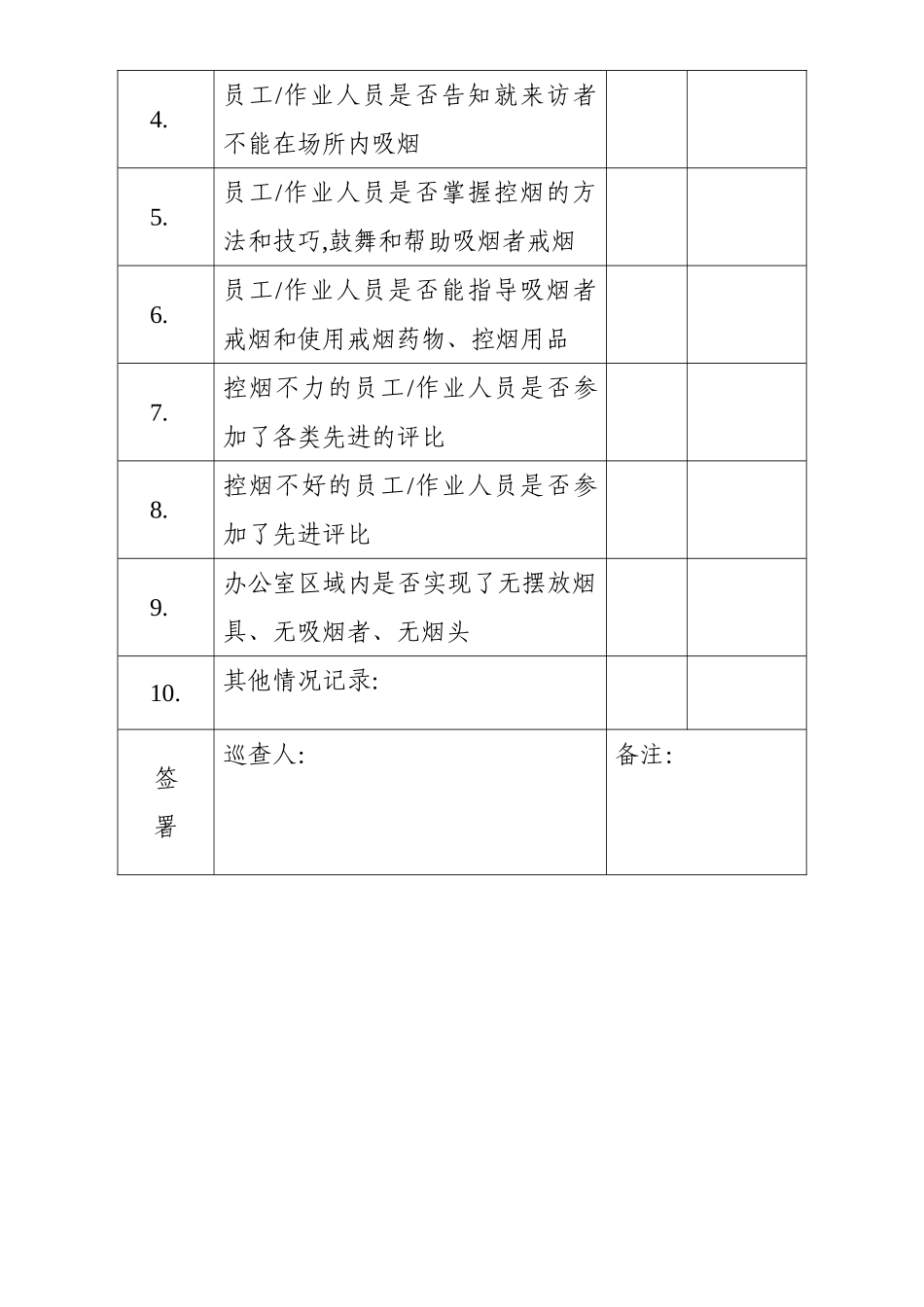 控烟工作记录表-_第2页