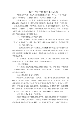 控辍保学工作总结