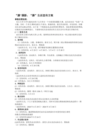 摄影展宣传方案