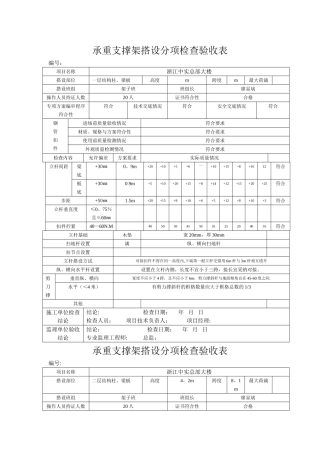 支模架验收表