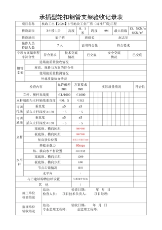 支模架验收表31202