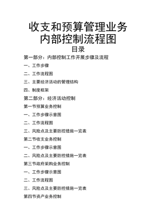 收支和预算管理业务内部控制流程图