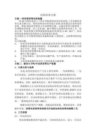 改质沥青方案