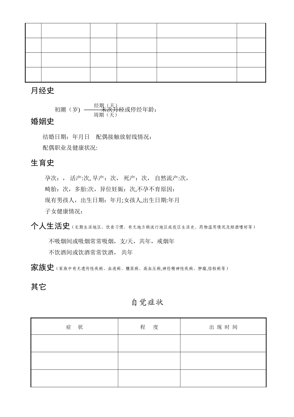 放射工作人员职业健康检查表_第3页