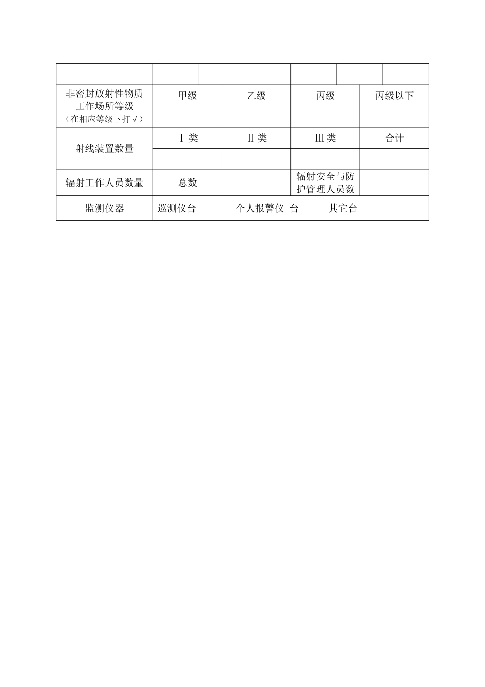 放射性同位素与射线装置安全和防护状况年度评估报告表_第3页