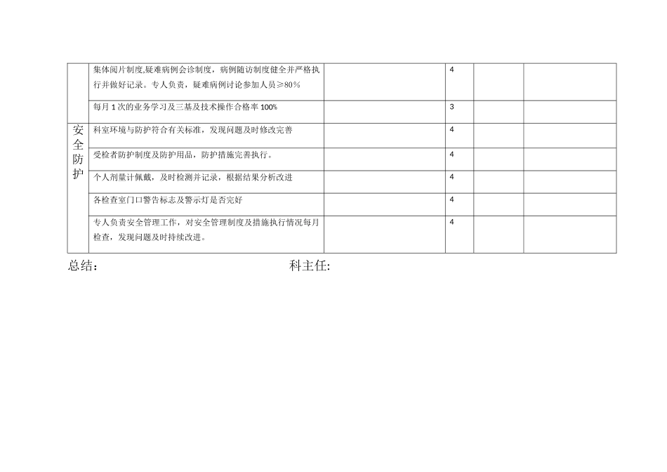 放射科医疗质量与常规安全检查记录表_第3页