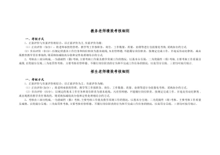 教务老师绩效考核细则