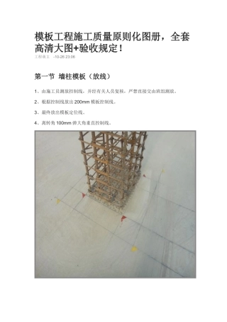 2025年模板工程施工质量标准化图册全套高清大图