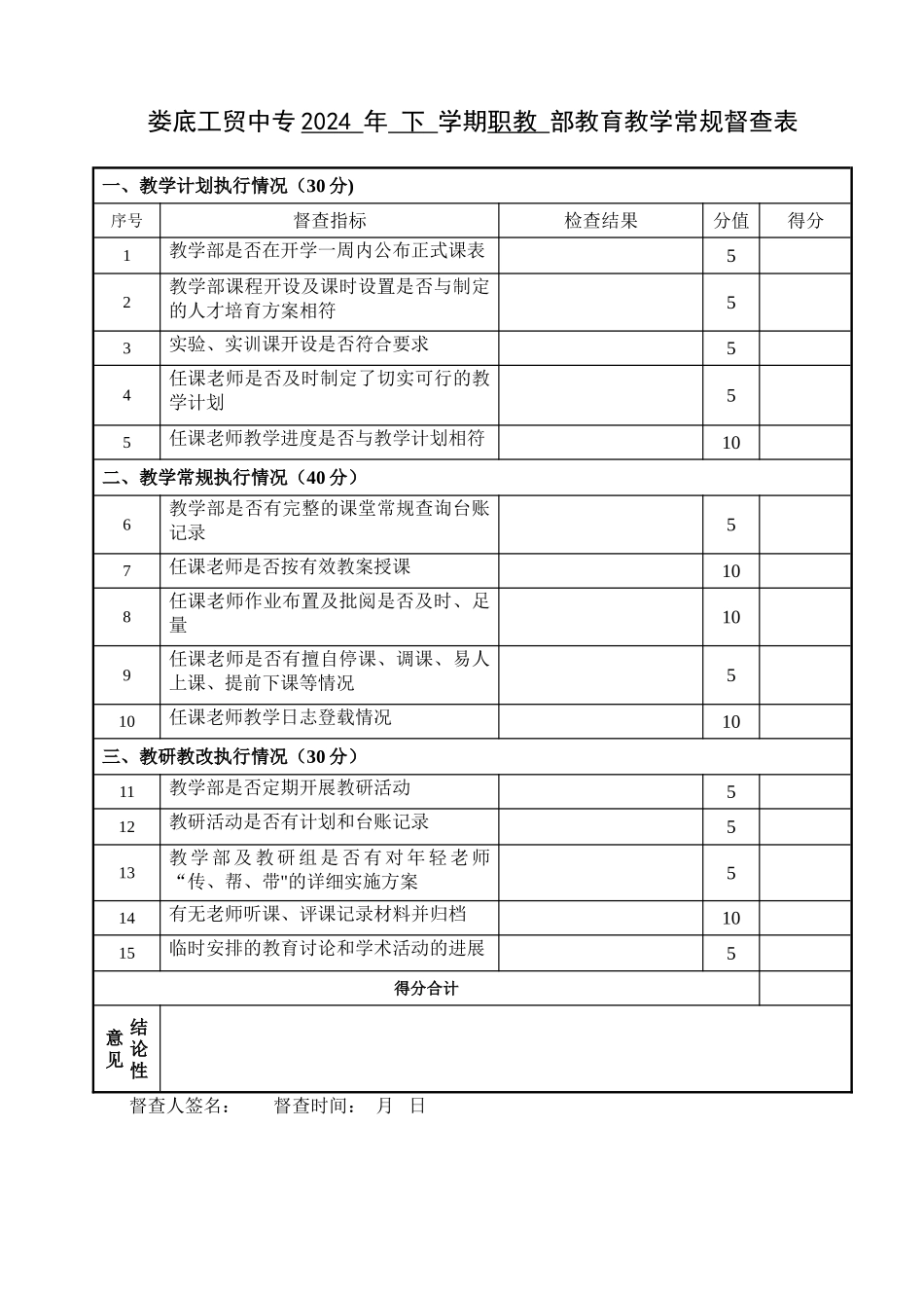 教学常规督查方案_第2页